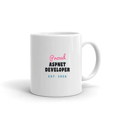 Proud Aspnet Developer Script & Block mug preview