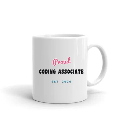 Proud Coding Associate Script & Block mug preview