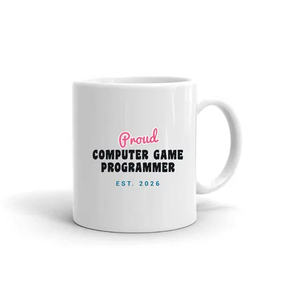Proud Computer Game Programmer Script & Block mug preview