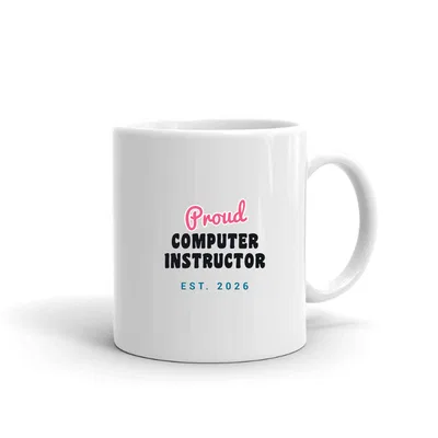 Proud Computer Instructor Script & Block mug preview