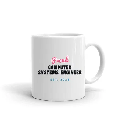 Proud Computer Systems Engineer Script & Block mug preview