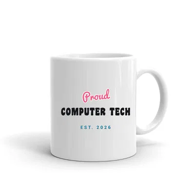 Proud Computer Tech Script & Block mug preview