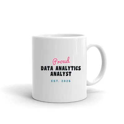 Proud Data Analytics Analyst Script & Block mug preview