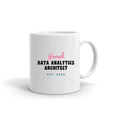 Proud Data Analytics Architect Script & Block mug preview