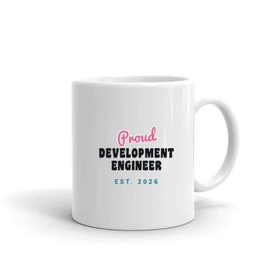 Proud Development Engineer Script & Block mug preview