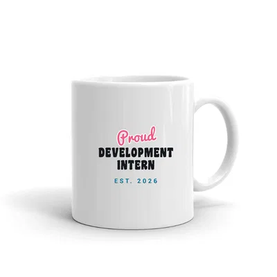 Proud Development Intern Script & Block mug preview