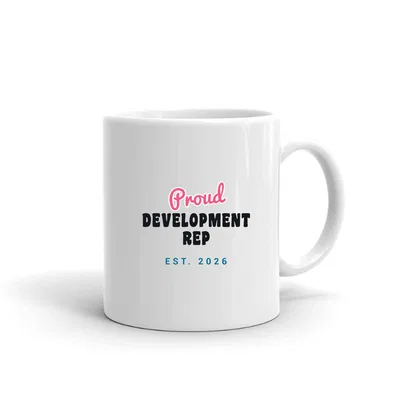 Proud Development Rep Script & Block mug preview