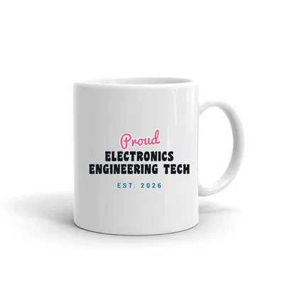Proud Electronics Engineering Tech Script & Block mug preview