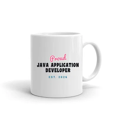 Proud Java Application Developer Script & Block mug preview