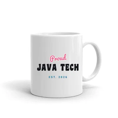 Proud Java Tech Script & Block mug preview