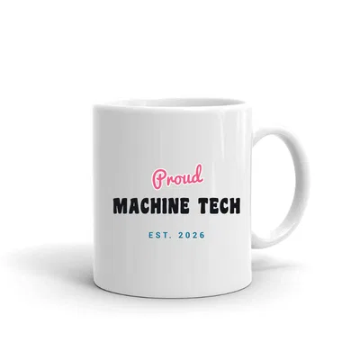 Proud Machine Tech Script & Block mug preview