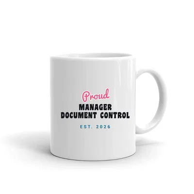 Proud Manager Document Control Script & Block mug preview