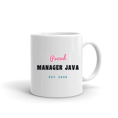 Proud Manager Java Script & Block mug preview