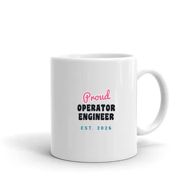 Proud Operator Engineer Script & Block mug preview