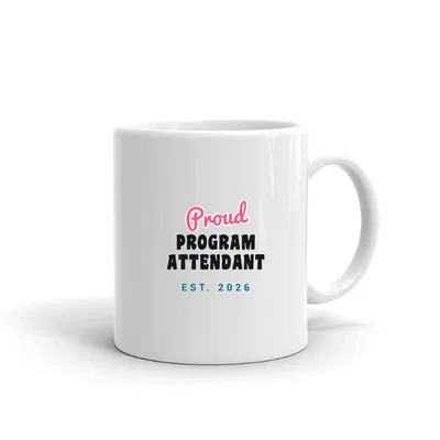 Proud Program Attendant Script & Block mug preview