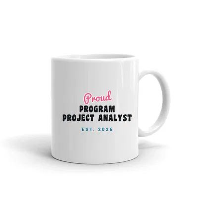 Proud Program Project Analyst Script & Block mug preview