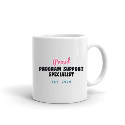 Proud Program Support Specialist Script & Block mug preview