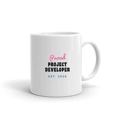 Proud Project Developer Script & Block mug preview