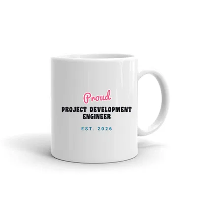 Proud Project Development Engineer Script & Block mug preview
