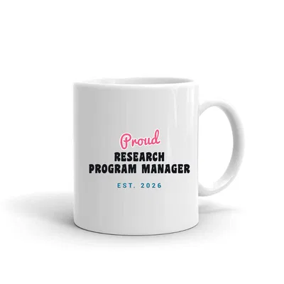 Proud Research Program Manager Script & Block mug preview