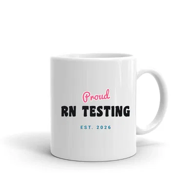 Proud Rn Testing Script & Block mug preview