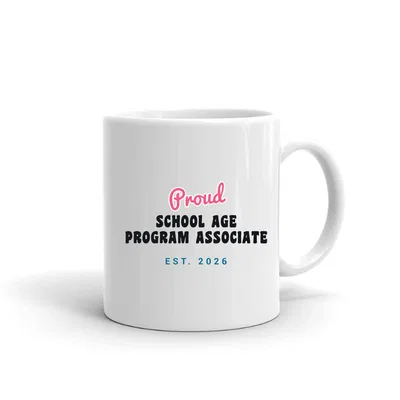 Proud School Age Program Associate Script & Block mug preview