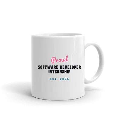 Proud Software Developer Internship Script & Block mug preview