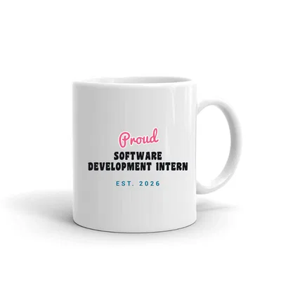 Proud Software Development Intern Script & Block mug preview