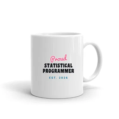 Proud Statistical Programmer Script & Block mug preview