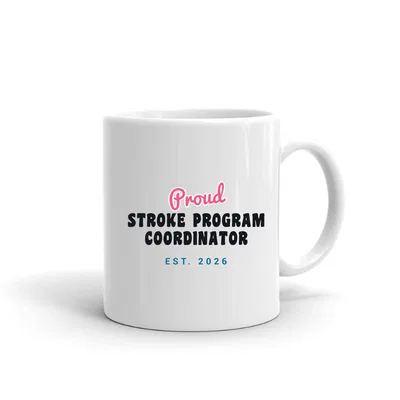 Proud Stroke Program Coordinator Script & Block mug preview