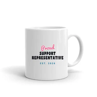 Proud Support Representative Script & Block mug preview