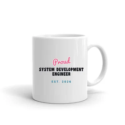 Proud System Development Engineer Script & Block mug preview