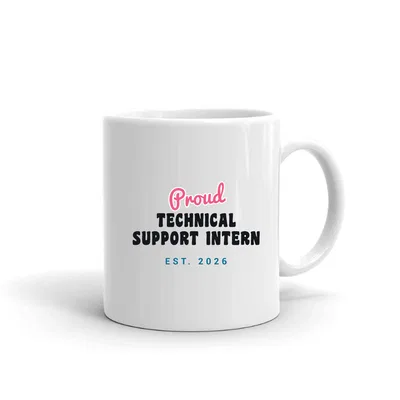 Proud Technical Support Intern Script & Block mug preview