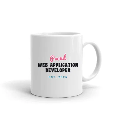 Proud Web Application Developer Script & Block mug preview