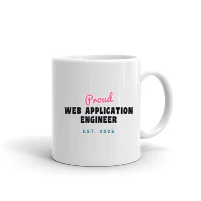 Proud Web Application Engineer Script & Block mug preview
