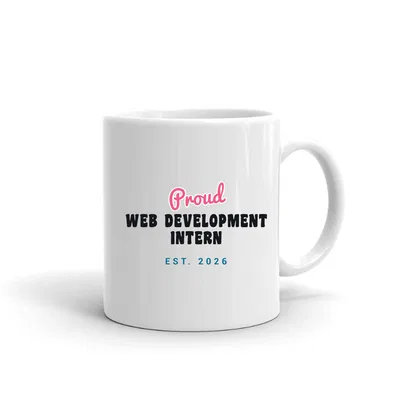 Proud Web Development Intern Script & Block mug preview