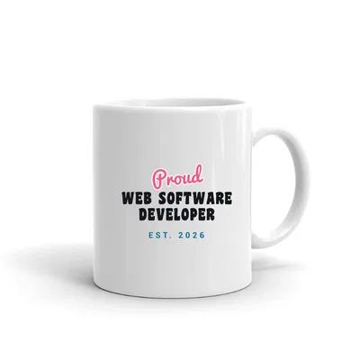 Proud Web Software Developer Script & Block mug preview