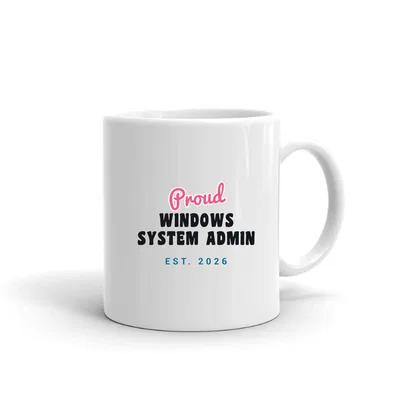 Proud Windows System Admin Script & Block mug preview
