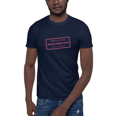 Certified Web Development Editor Stamp dark tee preview