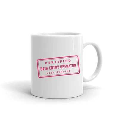 Certified Data Entry Operator Stamp mug preview