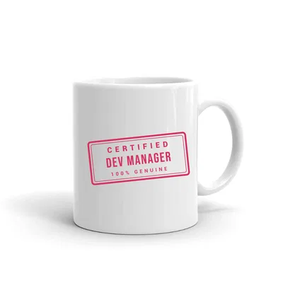 Certified Dev Manager Stamp mug preview