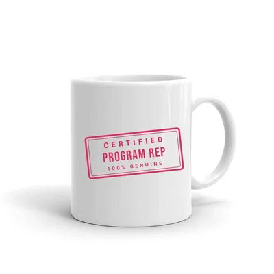 Certified Program Rep Stamp mug preview