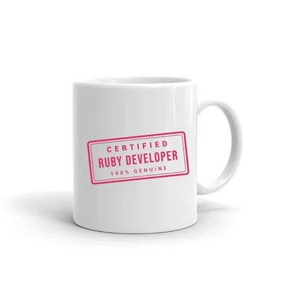 Certified Ruby Developer Stamp mug preview