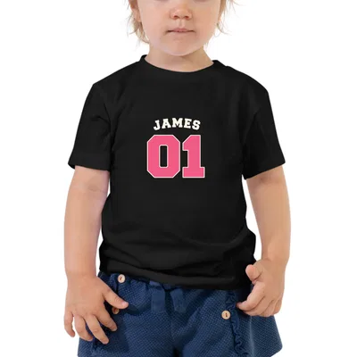 James Jersey Number kids dark tee preview