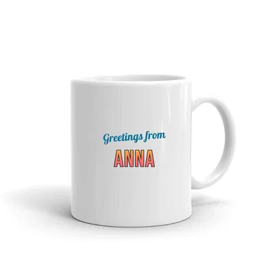 Greetings from Anna Postcard mug preview