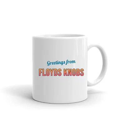 Greetings from Floyds Knobs Postcard mug preview