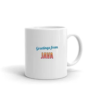 Greetings from Java Postcard mug preview