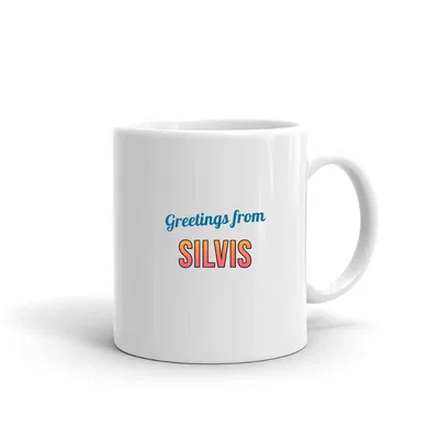 Greetings from Silvis Postcard mug preview