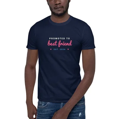 Promoted to Best Friend dark tee preview