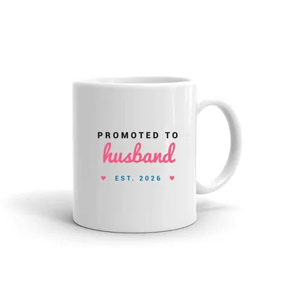 Promoted to Husband mug preview